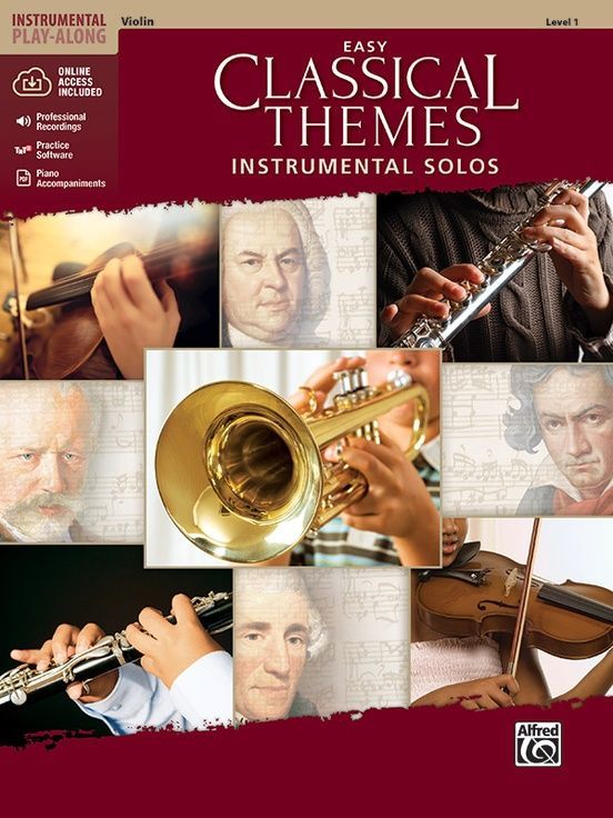 Noten Easy classical themes solos Violine Klassik ALF 47065 audiodownloadcode_00054576_