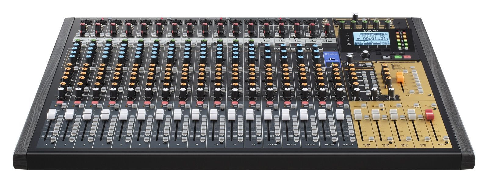 Tascam Model 2400 22-Kanal-Analogmischpult mit digitalem 24-Spur-Recorder