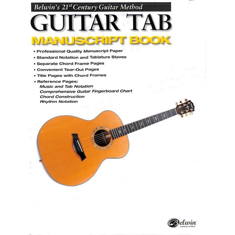 Noten Guitar Tab manuscript book  Notenheft für Tabulatur
