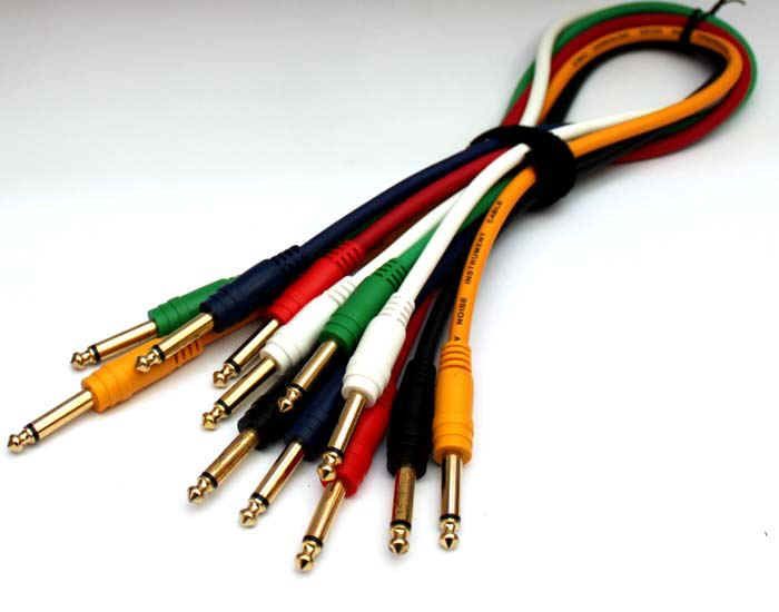 Patchkabel 0,60 m 6,3mm Klinkenstecker, 6-Stück-Pack_00001035_