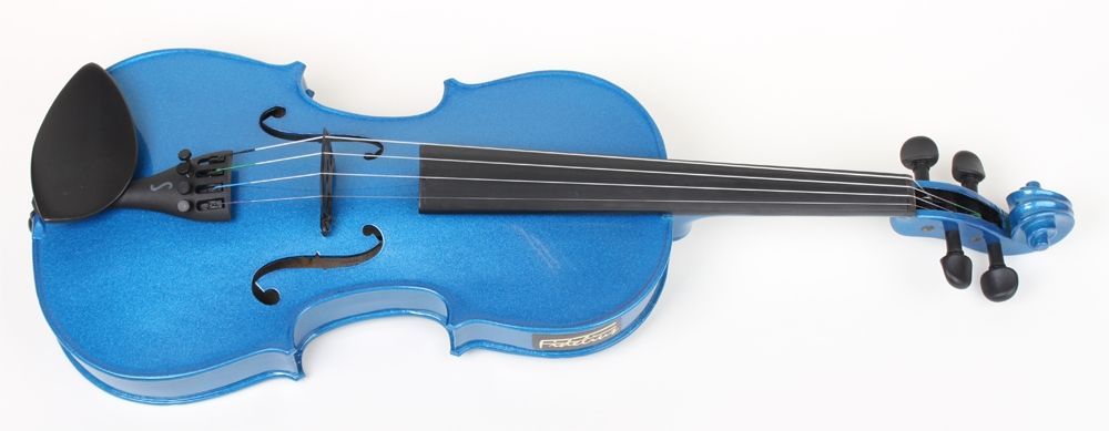 Fidelius E-Violine " Semi-Acoustic" blau , Wittner Feinstimmwirbel, Koffer