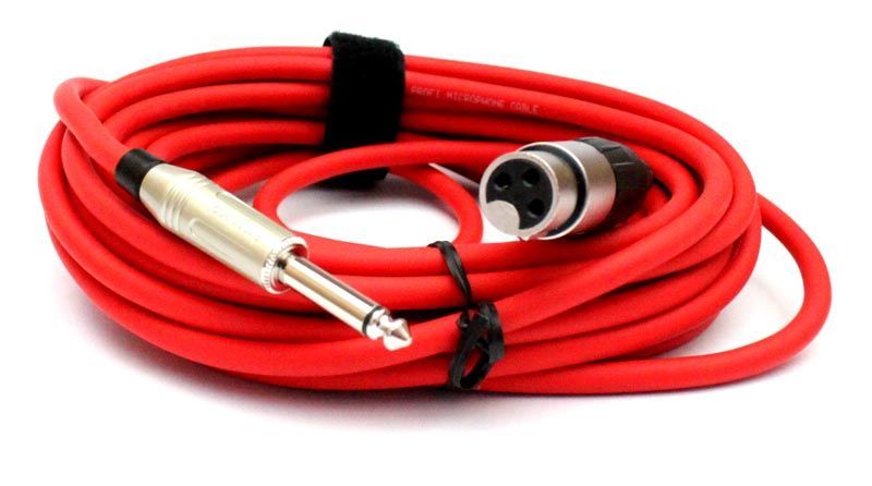 Mikrofonkabel Amphenol XLR female/ 6,3mm Klinkenstecker, 7,5 Meter, rot