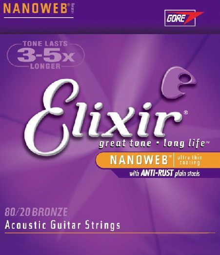 Elixir Akustik-Saiten  Bronze Anti Rust Nanoweb, 6-String .011-.052