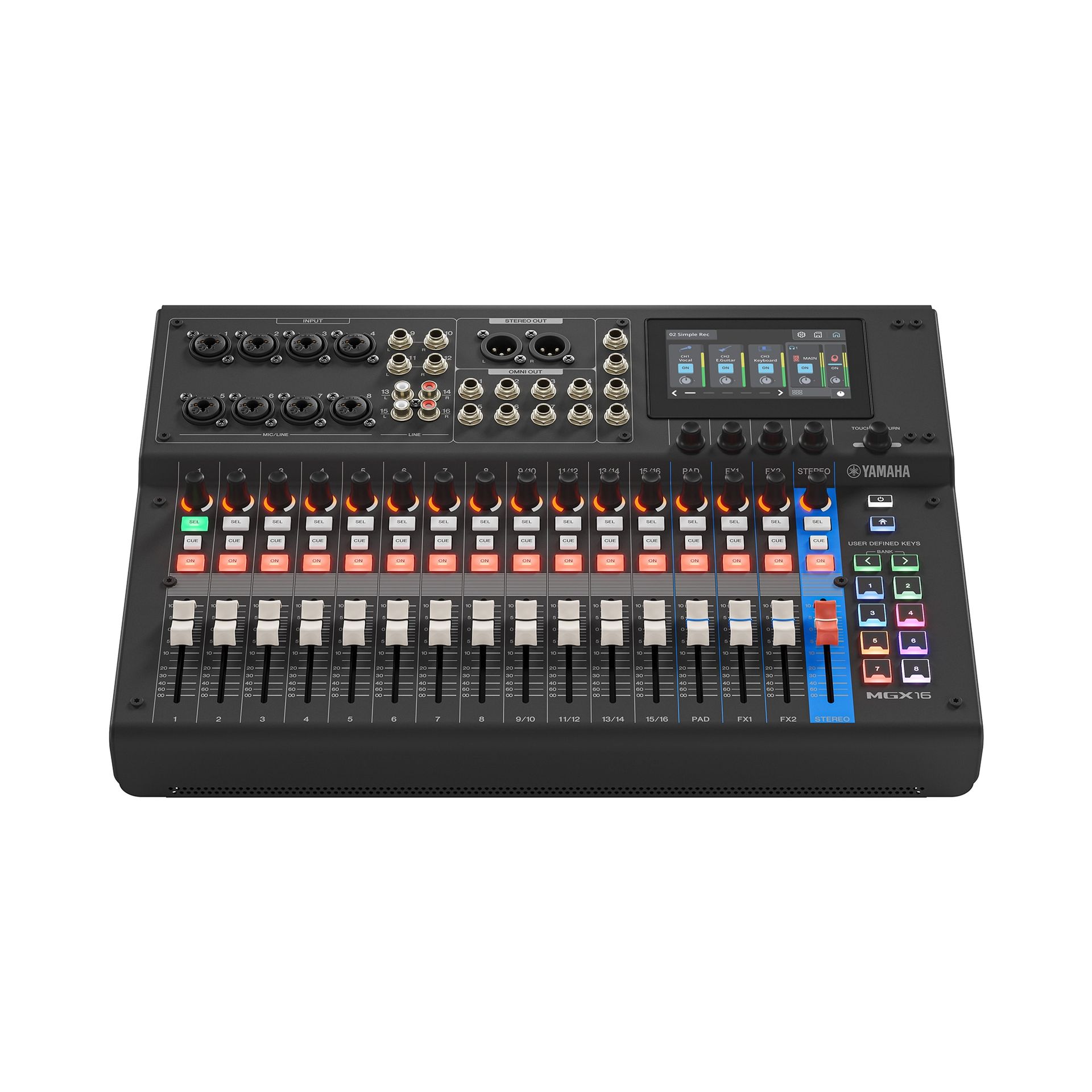 Yamaha MGX16 BK Digitalmixer  Farbe: schwarz  NEUHEIT