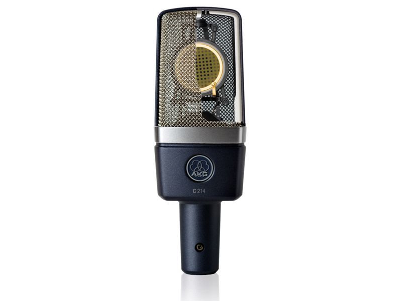 AKG C 214 Studio Mikrofon, Großmembranmikrofon mit Spinne, Niere
