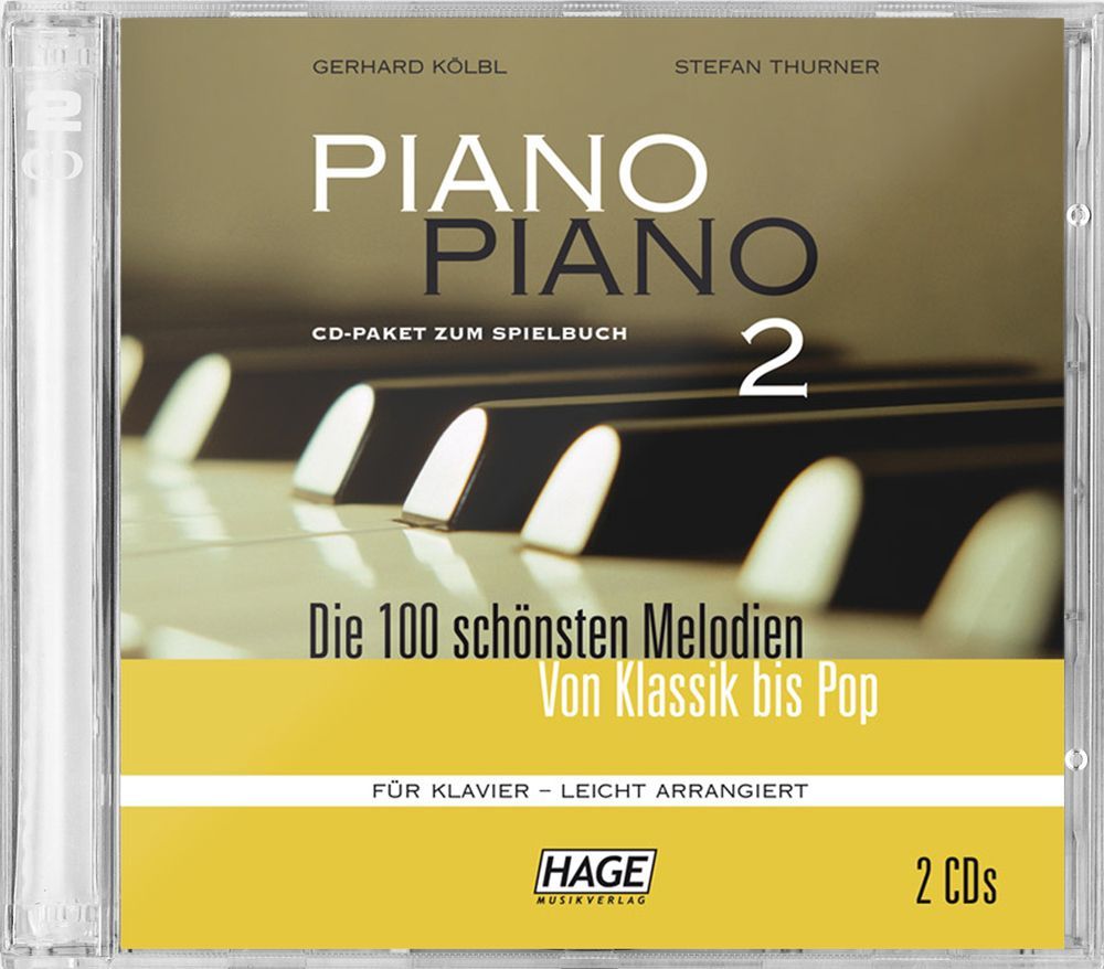 CD Piano Piano 2 - leicht - 2 Cds mittelschwer HAGE -CD3733 ABVERKAUF
