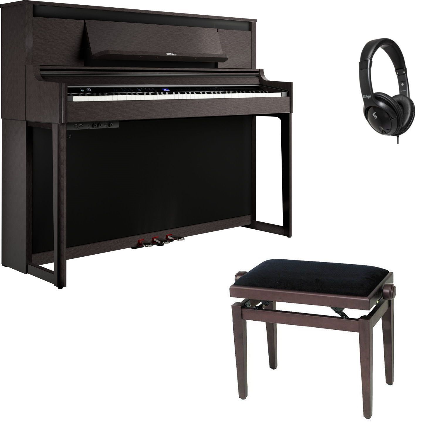Roland LX6 DR Set Digitalpiano Rosenholz matt incl. Klavierbank und Kopfhörer Roland LX6 DR Set Digitalpiano Rosenholz matt incl. Klavierbank und Kopfhörer