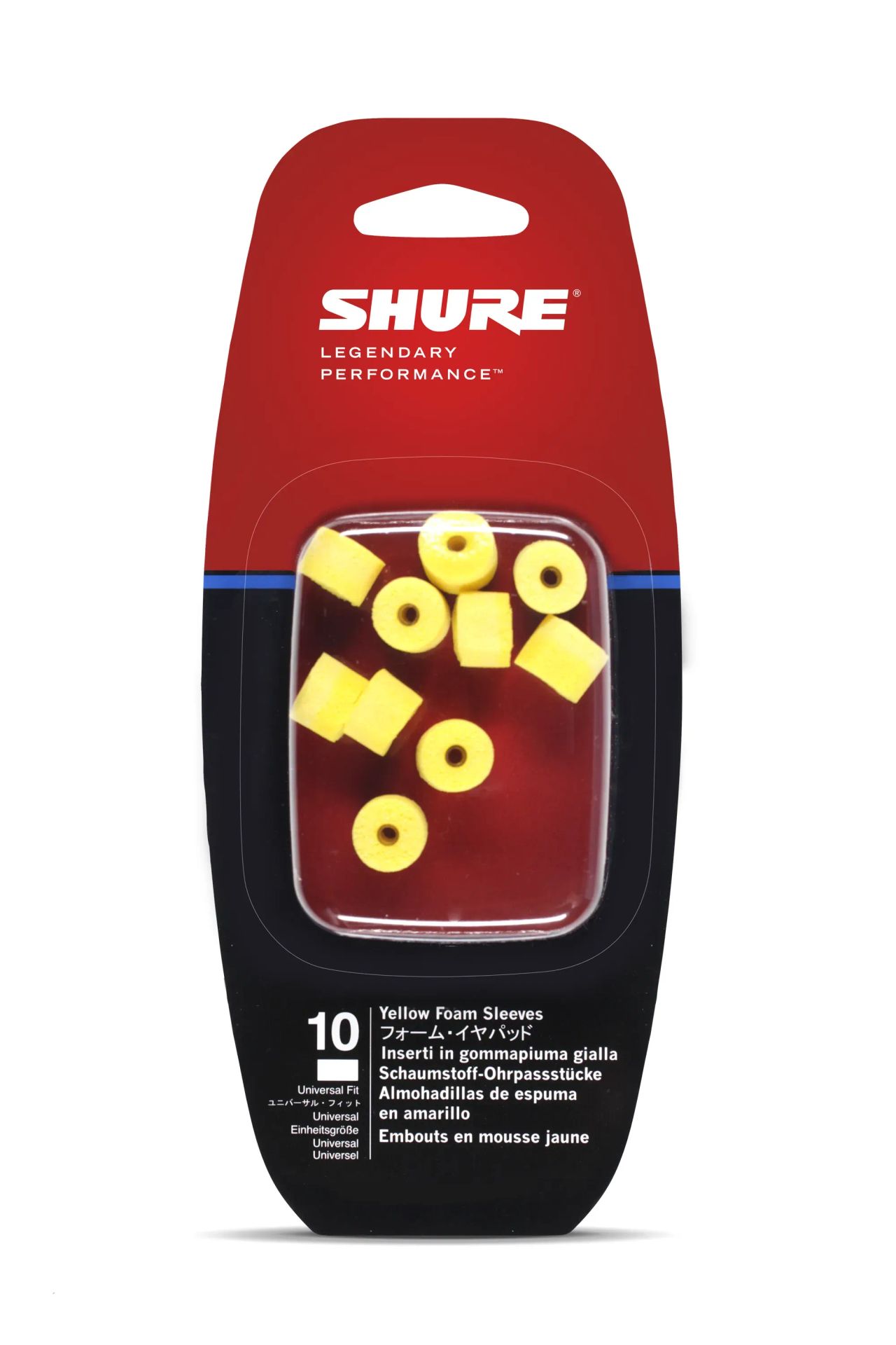 Shure EAYLF1-10 Schaumstoff-Ohrpassstücke, gelb für InEar-Hörer_00053983_