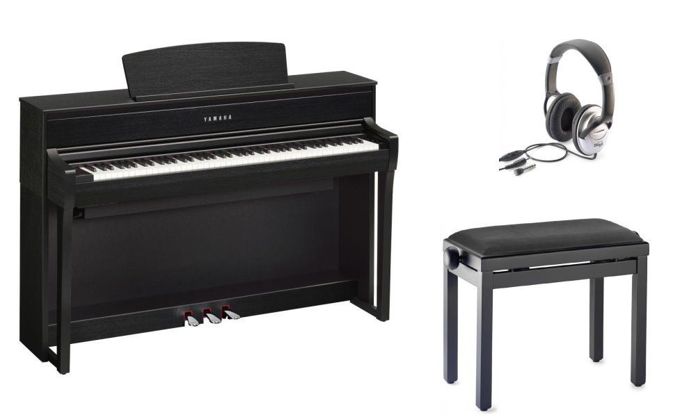 Yamaha CLP-775 B Set Digitalpiano schwarz matt + Klavierbank u.a. Zubehör