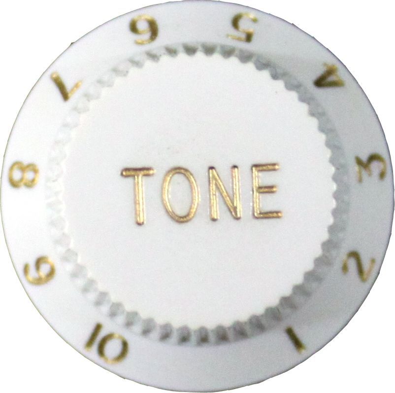 Gitarren Potiknopf für Klangregelung weiss für E-Gitarre Hutform Tone_00029210_