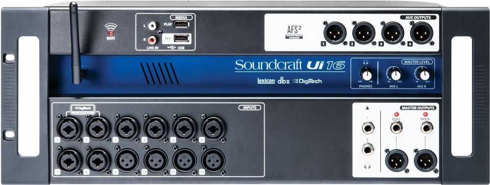 Soundcraft Ui16  19" Digitalmixer mit Tablet/Smartphone/PC-Steuerung und WiFi 