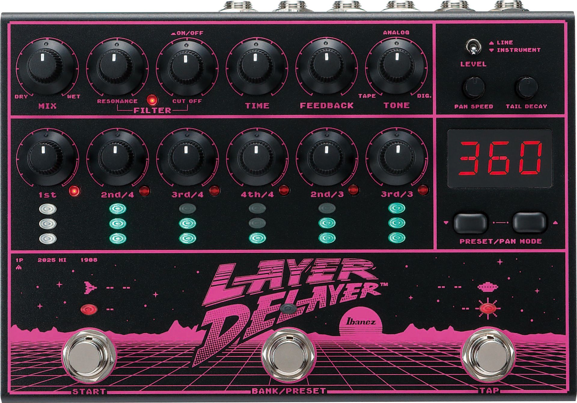 IBANEZ Multi Delay Effektpedal, Layer Delay, Effektgerät für E-Gitarre_00054569_