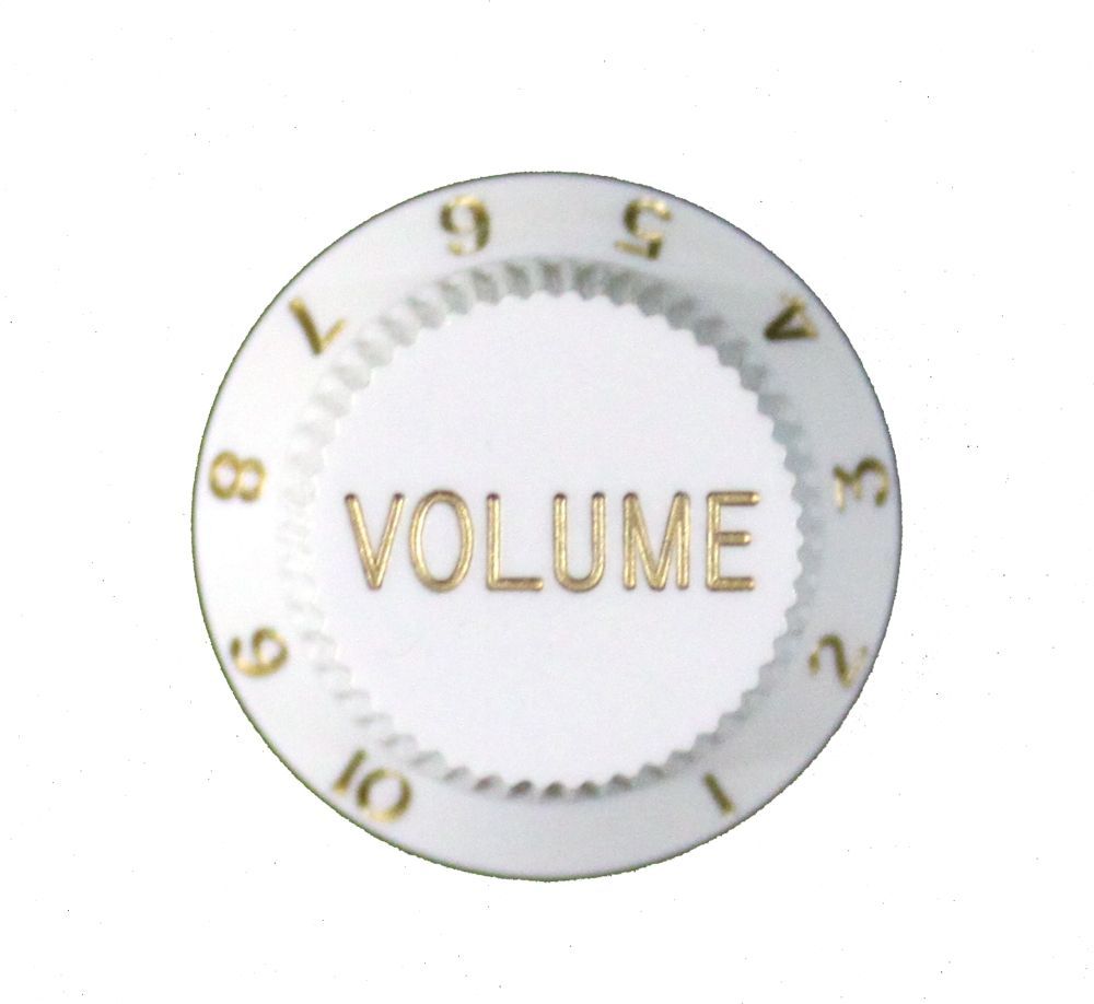 Gitarren Potiknopf für Volumenregelung weiss für E-Gitarre Hutform_00029208_