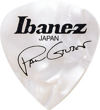 Ibanez Paul Gilbert Guitar-Pick Pearl White 6er Pack Celluloid Picks Heavy 1mm_00027969_