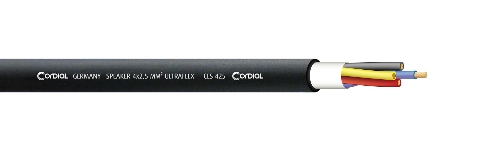 Cordial CLS 425 Lautsprecherkabel schwarz 4x2,50 qmm, Meterware Highflex