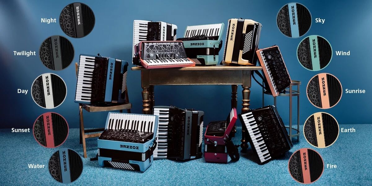 Hohner Akkordeon MY COLOR Bravo III 72 fire HOA166193  72 Bässe, silent Key_00053498_
