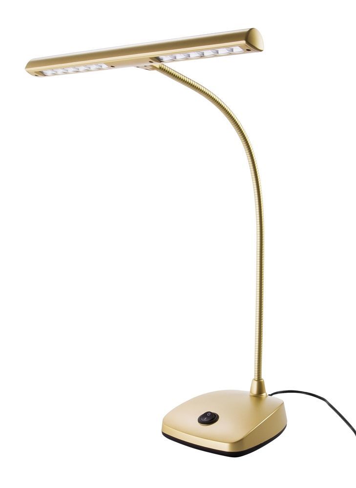 K&M 12297 LED-Pianoleuchte Gold Klavierleuchte mit 12 Power LED