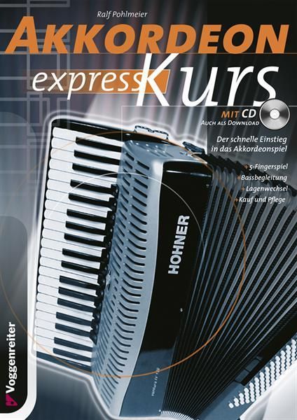 Noten Akkordeon express Kurs incl. CD für Akkordeon Voggenreiter 0210 accordion