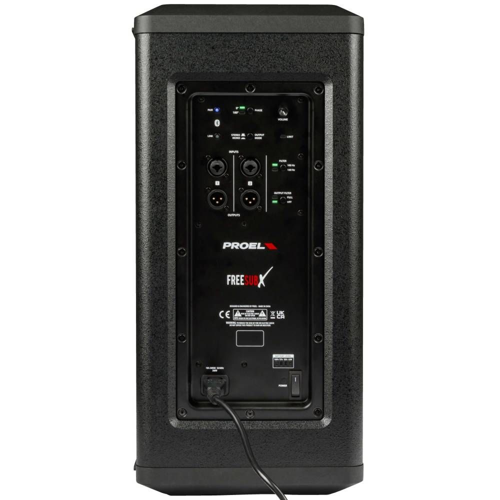 Proel FreeSubX Aktiver Subwoofer mit Akkubetrieb und Bluetooth_00055171_