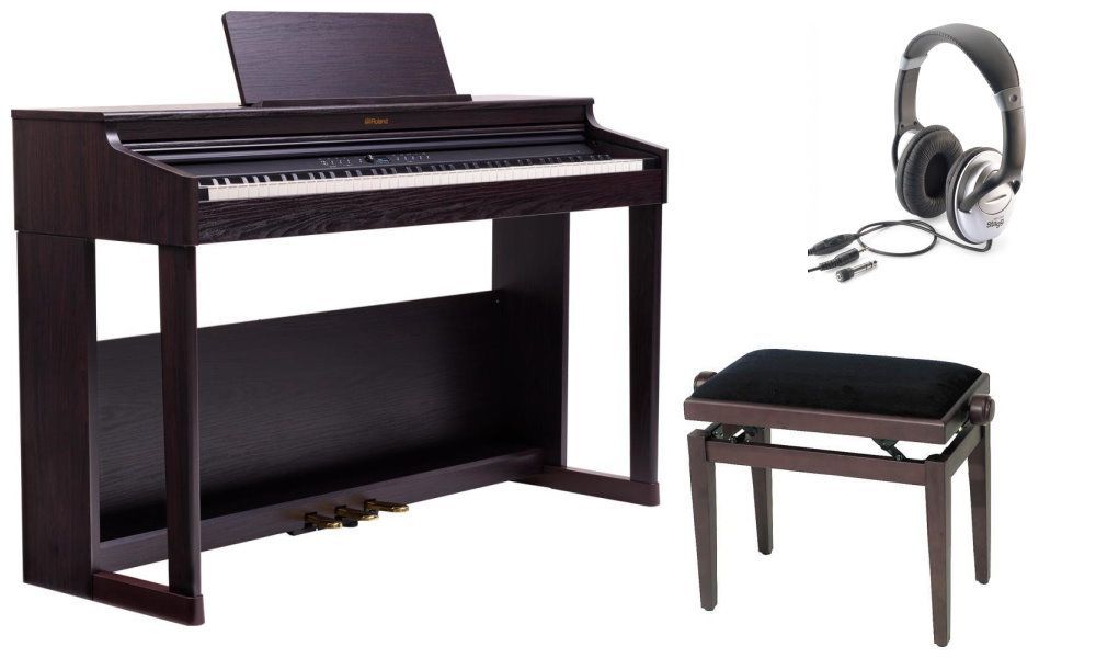 Roland RP-701DR Set Piano Rosenholz incl. Klavierbank u Stereo Kopfhörer