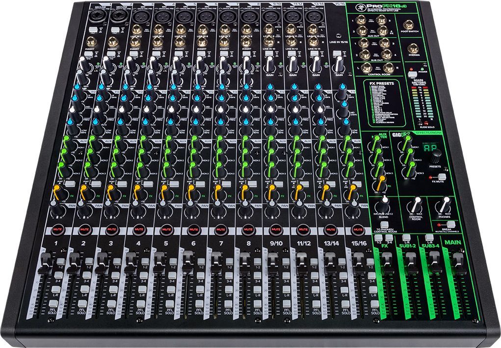 Mackie ProFX16v3 Mischpult 16-Kanal Mixer inkl. Effektgerät, USB-Anschluss