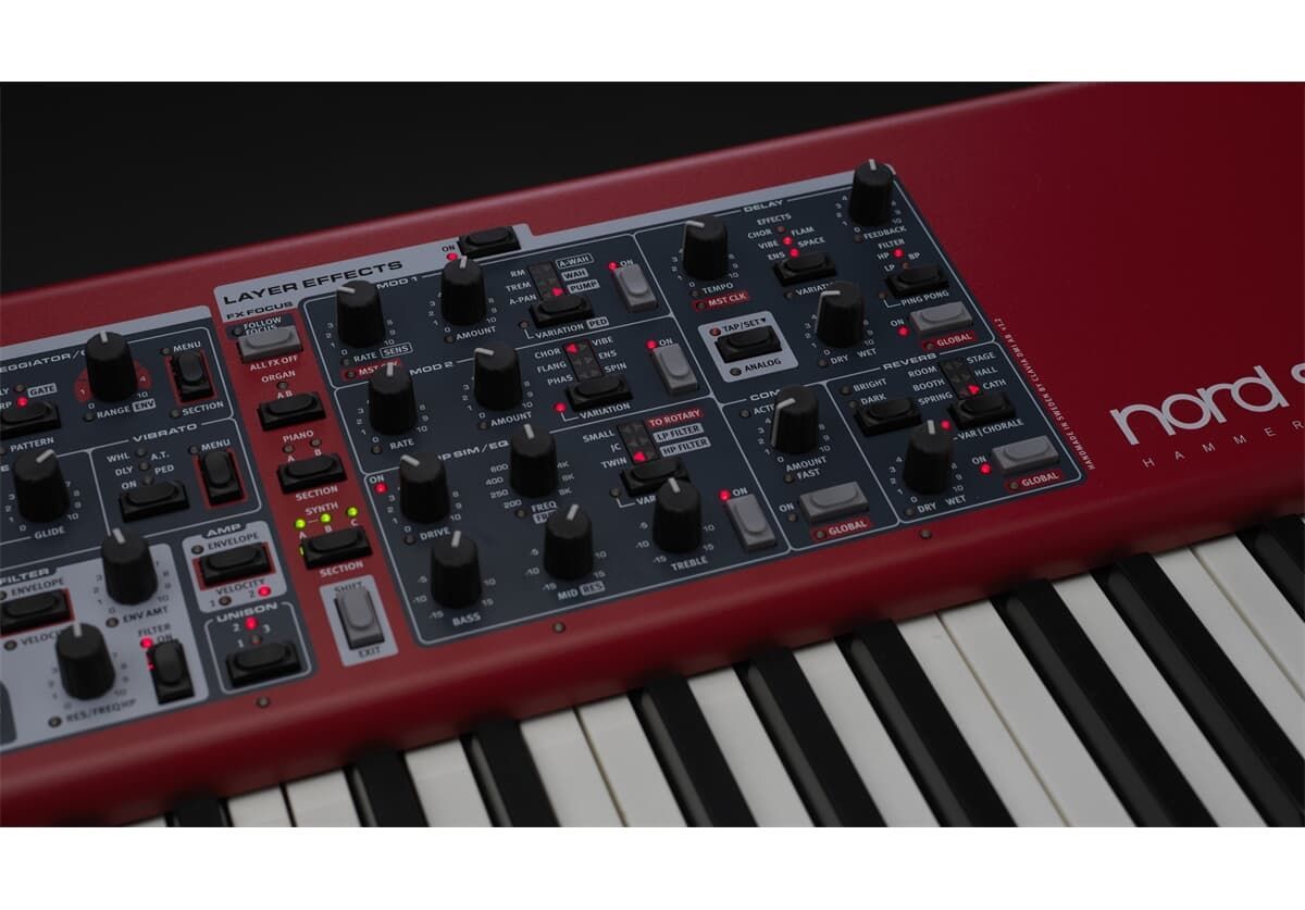 Clavia Nord Stage 4  Compact Stagepiano/Synth 73 halbgewichtete Tasten 