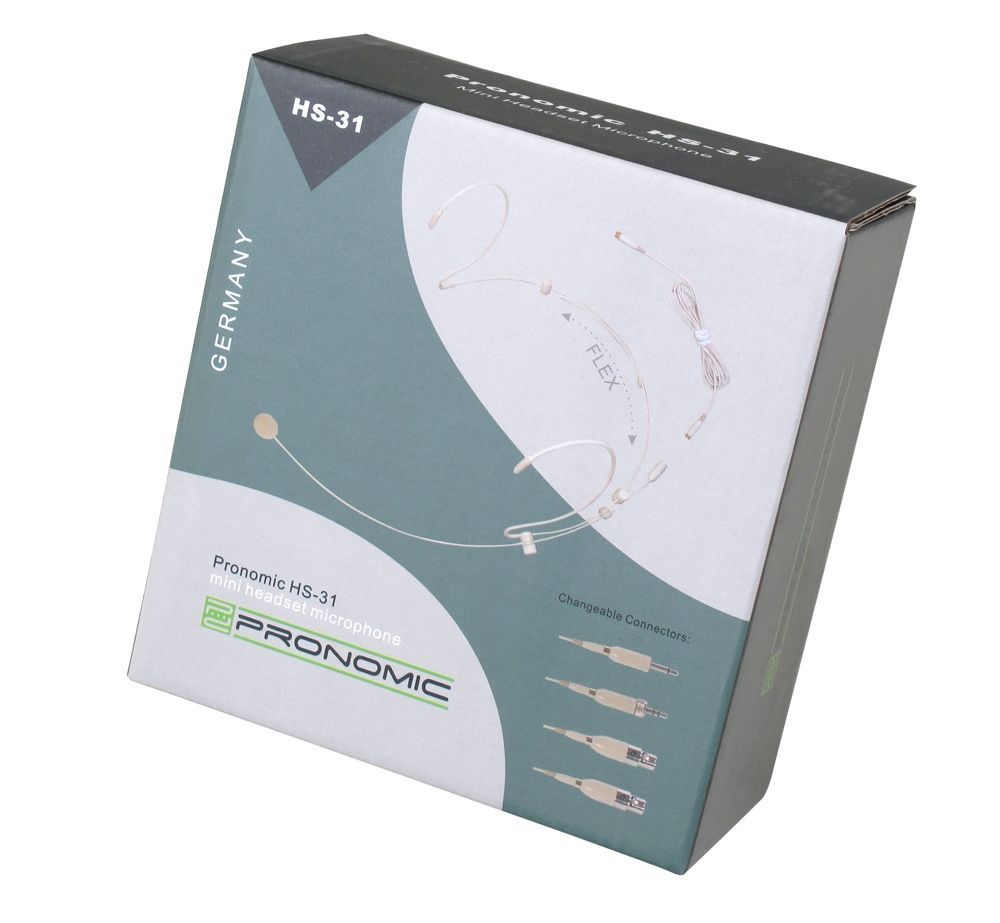 Pronomic HS-31 EA Headset-Mikrofon, beige , Nackenbügelmikrofon, Kugel_00029113_