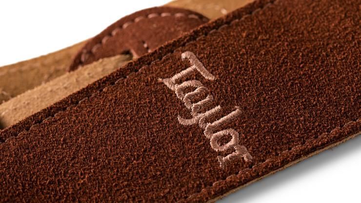 Taylor 2.5" Embroidered Suede Guitar Strap_00051812_