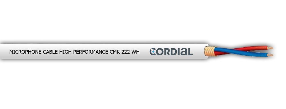 Cordial CMK 222 WH Mikrofonkabel NF-Kabel, symmetrisch, Meterware Farbe: weiß