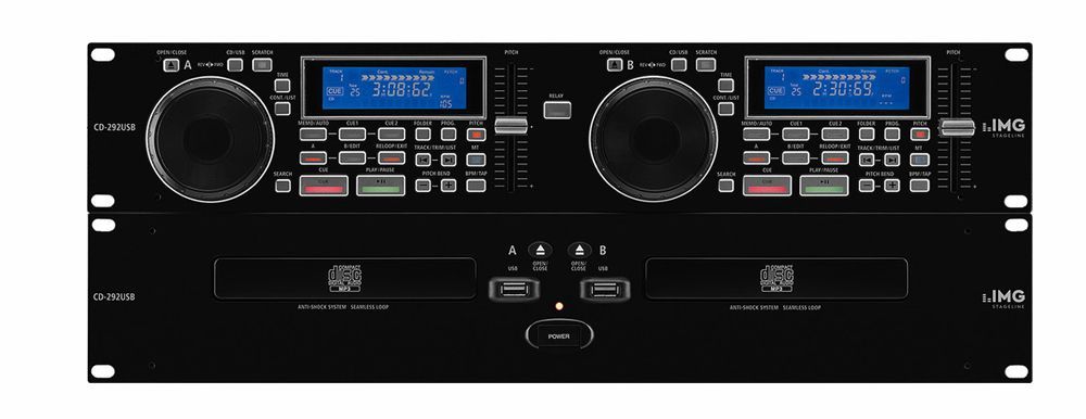 IMG Stage Line CD 292USB Professioneller DJ Dual CD und MP3 Spieler mit USB2.0  - Onlineshop Musikhaus Markstein
