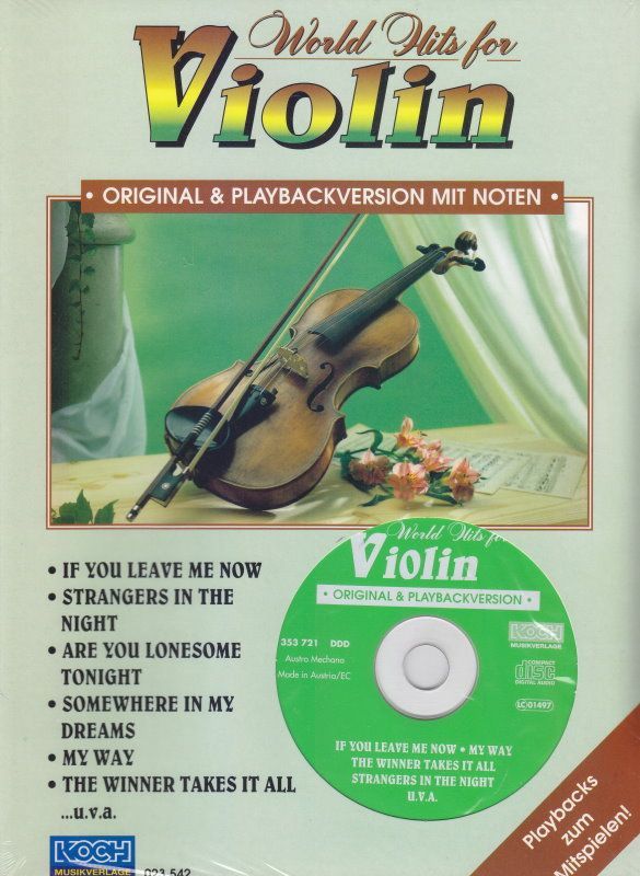 Noten world hits for violin incl. CD für jeden Anlass Koch 023542