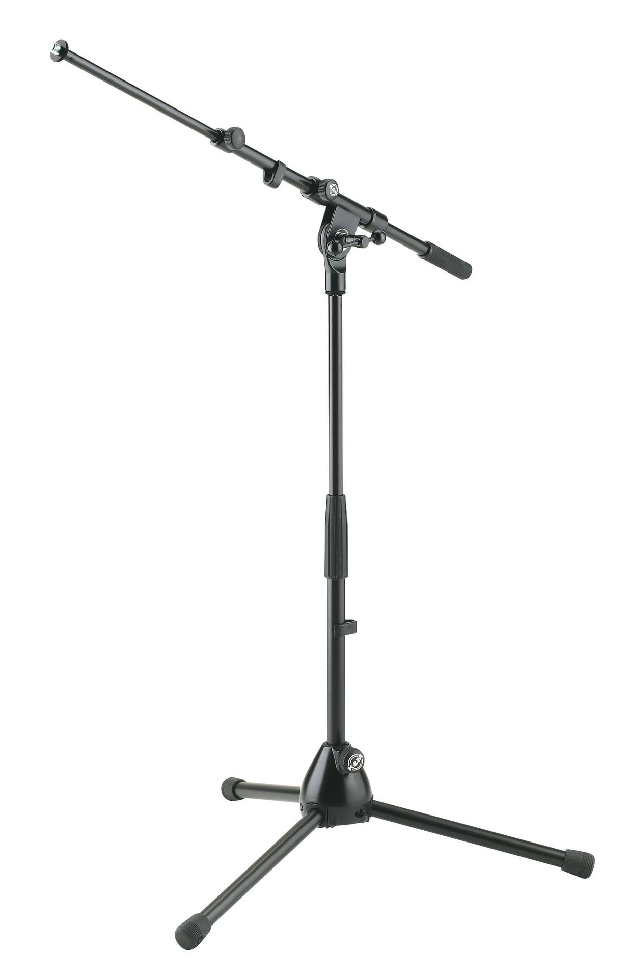 K&M 259 Mikrofonstativ mit Schwenkarm für Bassdrummikrofon, halbhoch, schwarz