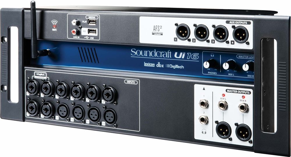 Soundcraft Ui16  19"Digitalmixer mit Tablet/Smartphone/PC-Steuerung und WiFi 4HE