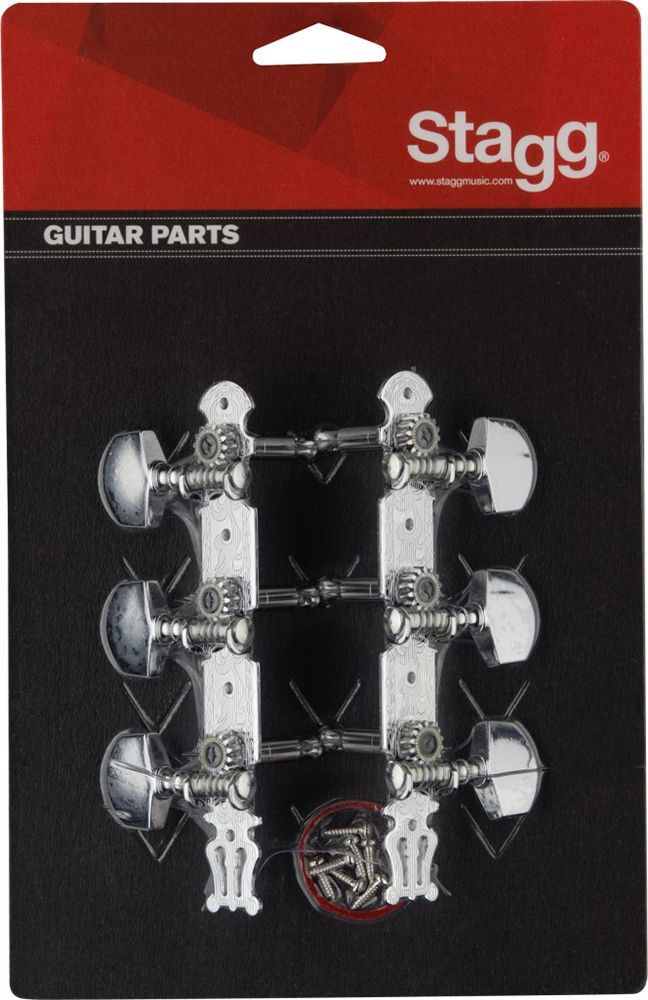 Stagg Mechanik für Wandergitarre, chrom KG367