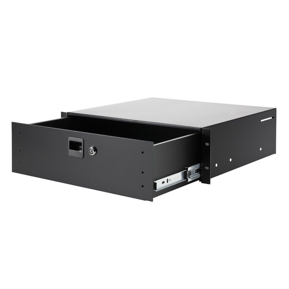 Adam Hall 87403A - 19" Rackschublade, 3 HE, Aluminium