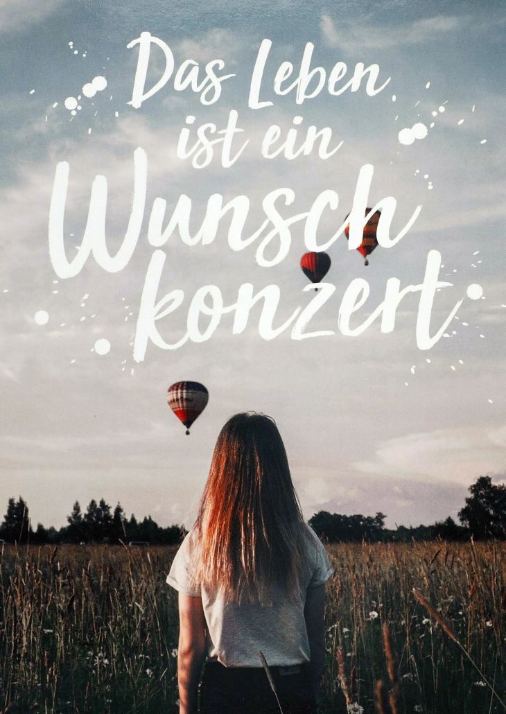Postkarte Das Leben ist ein Wunschkonzert Glückwunschkarte ABVERKAUF