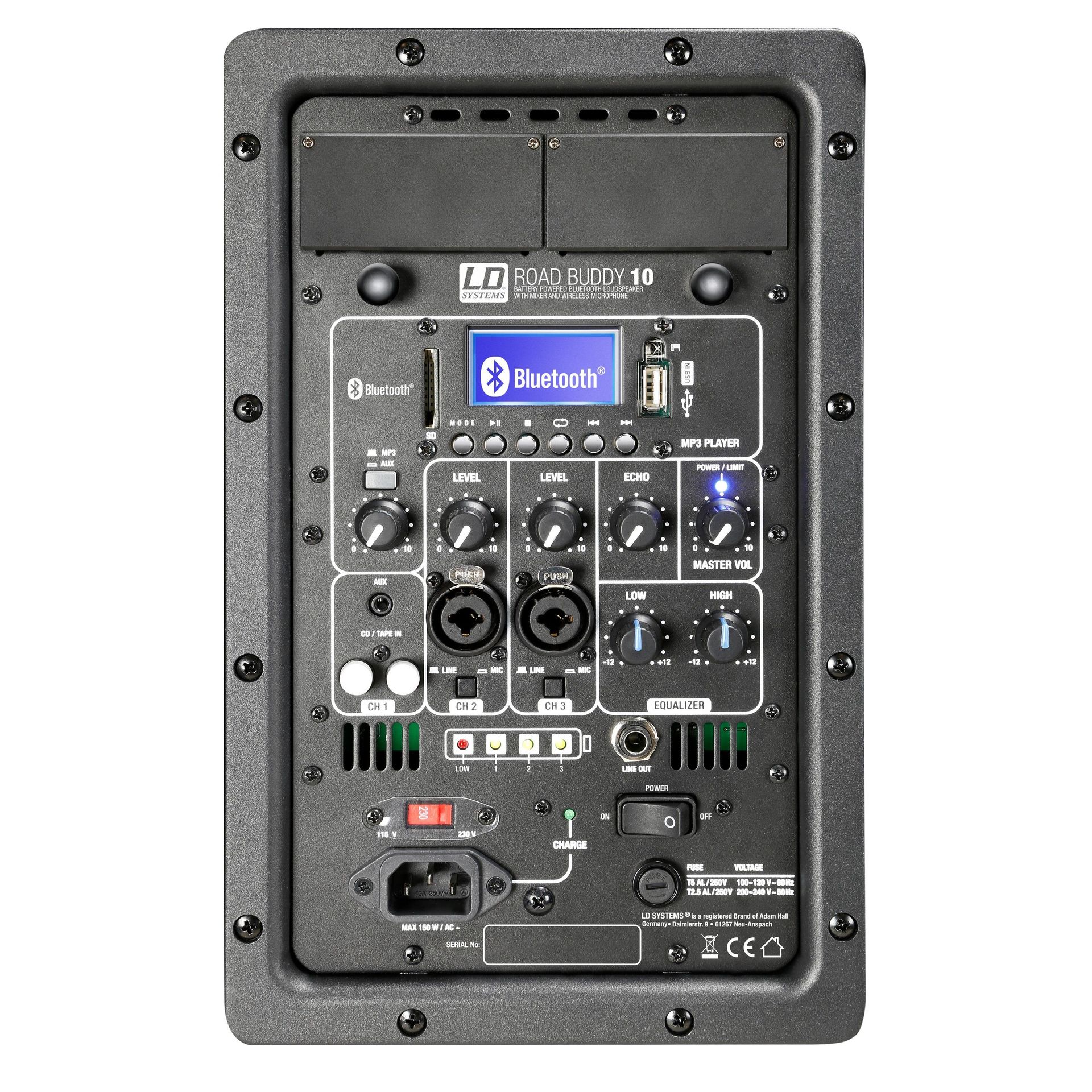 LD Systems Roadbuddy 10 Basic Akkubetriebene Bluetooth-Lautsprecherbox mit Mixer LD Systems Roadbuddy 10 Basic Akkubetriebene Bluetooth-Lautsprecherbox mit Mixer