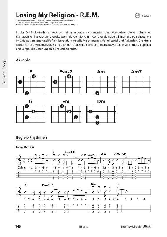 Noten Let's play Ukulele Schusterbauer Daniel HAGE3857 incl. CD & DVD