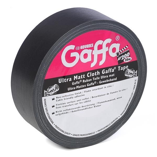 Gaffa Tape AT 200 Gewebeklebeband Farbe: schwarz matt