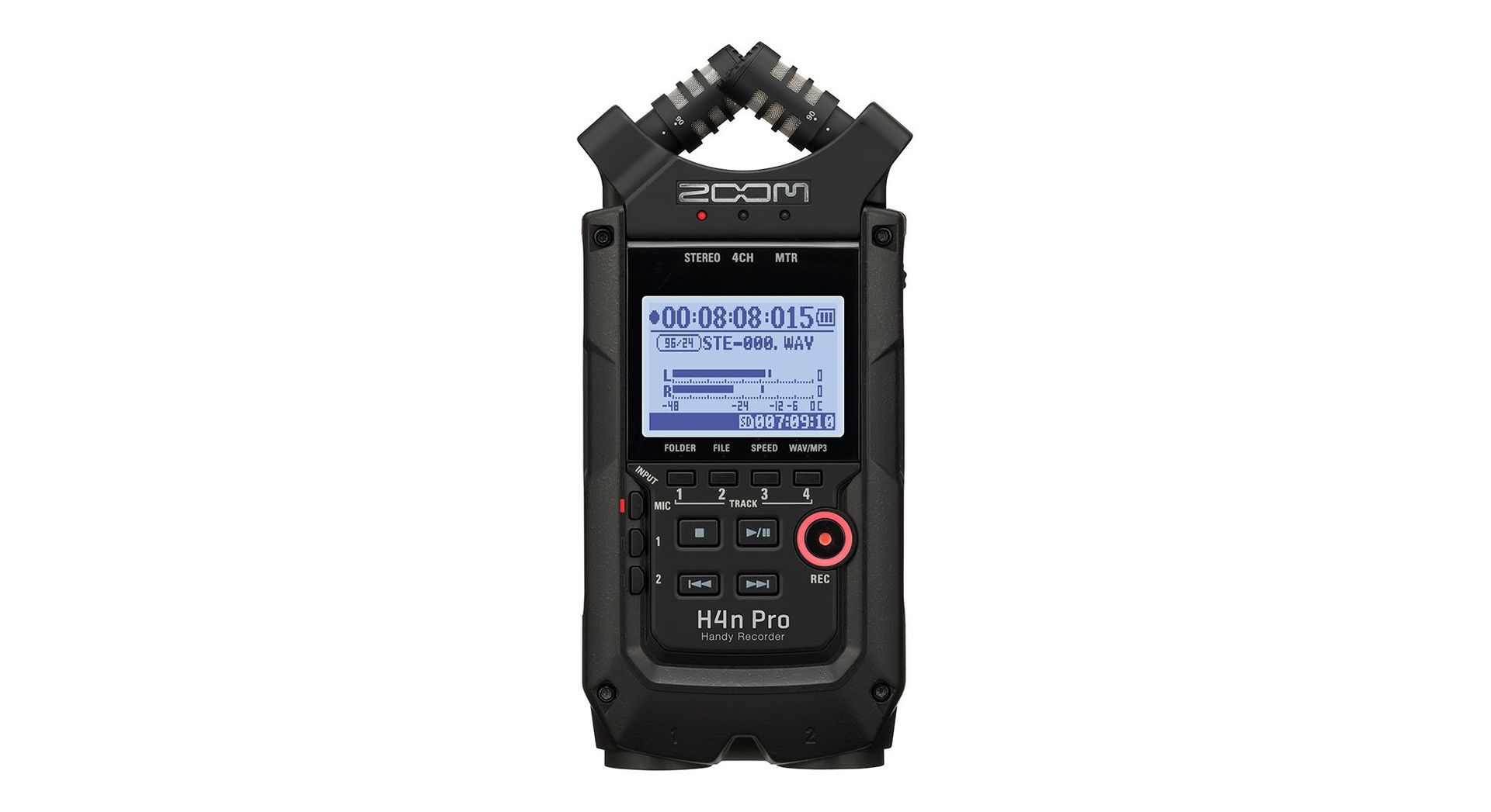 Zoom H4n Pro Black tragbarer Handyrecorder Portabler MP3/Wave-Recorder