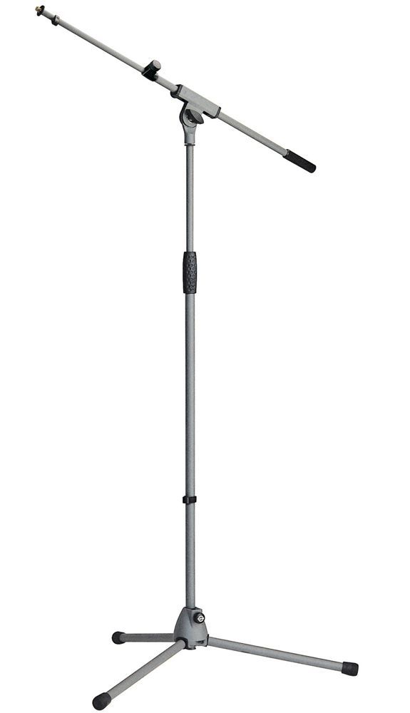 4016842804269 - K&M 21080 Mikrofonstativ mit Schwenkarm ausziebar Soft-Touch Basaltgrau