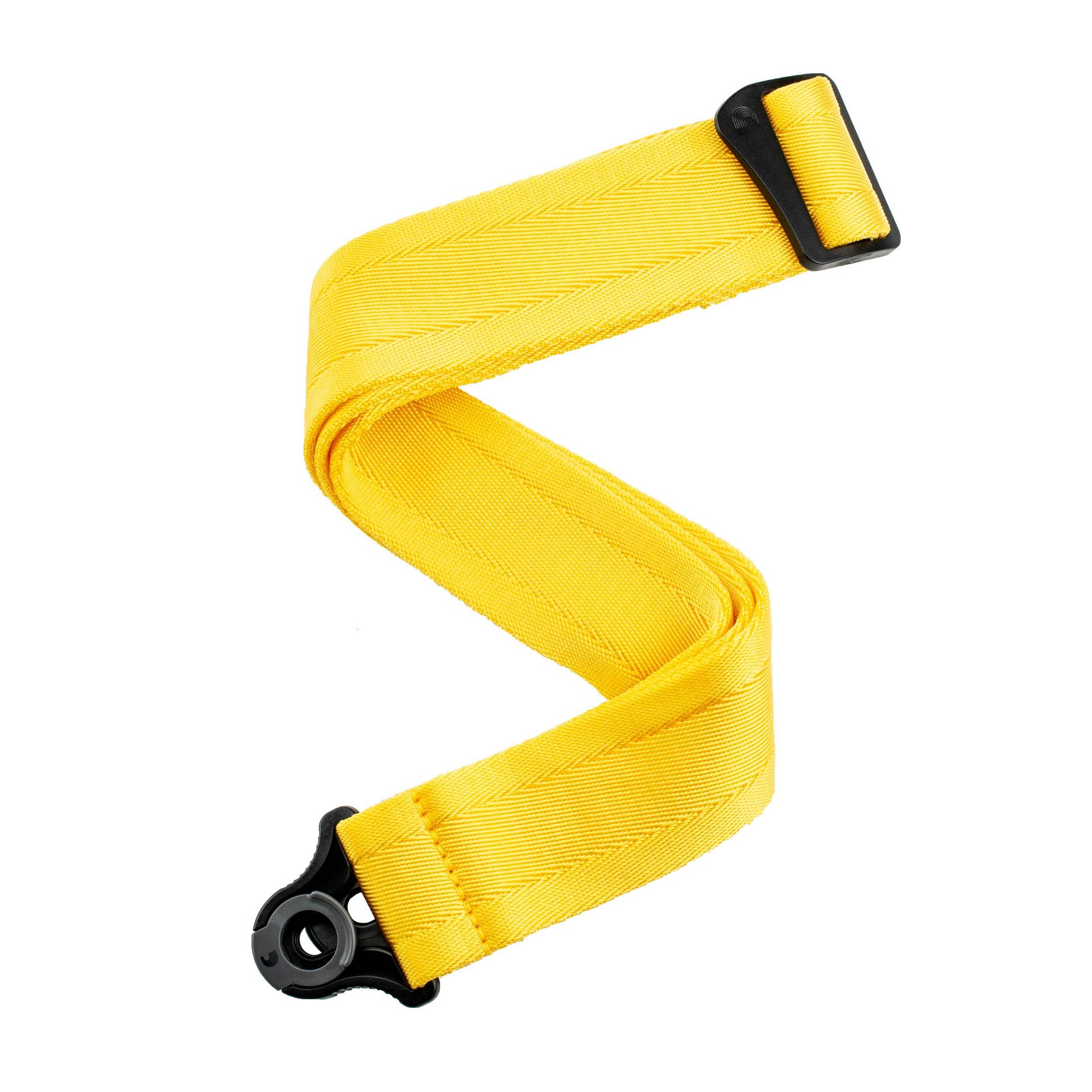 D’Addario Auto Lock Guitar Strap Mellow Yellow 50BAL07