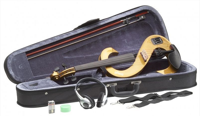 Stagg E-Violine EVN 4/4 H Farbe Honig incl. Etui, Bogen, Kopfhörer, ...