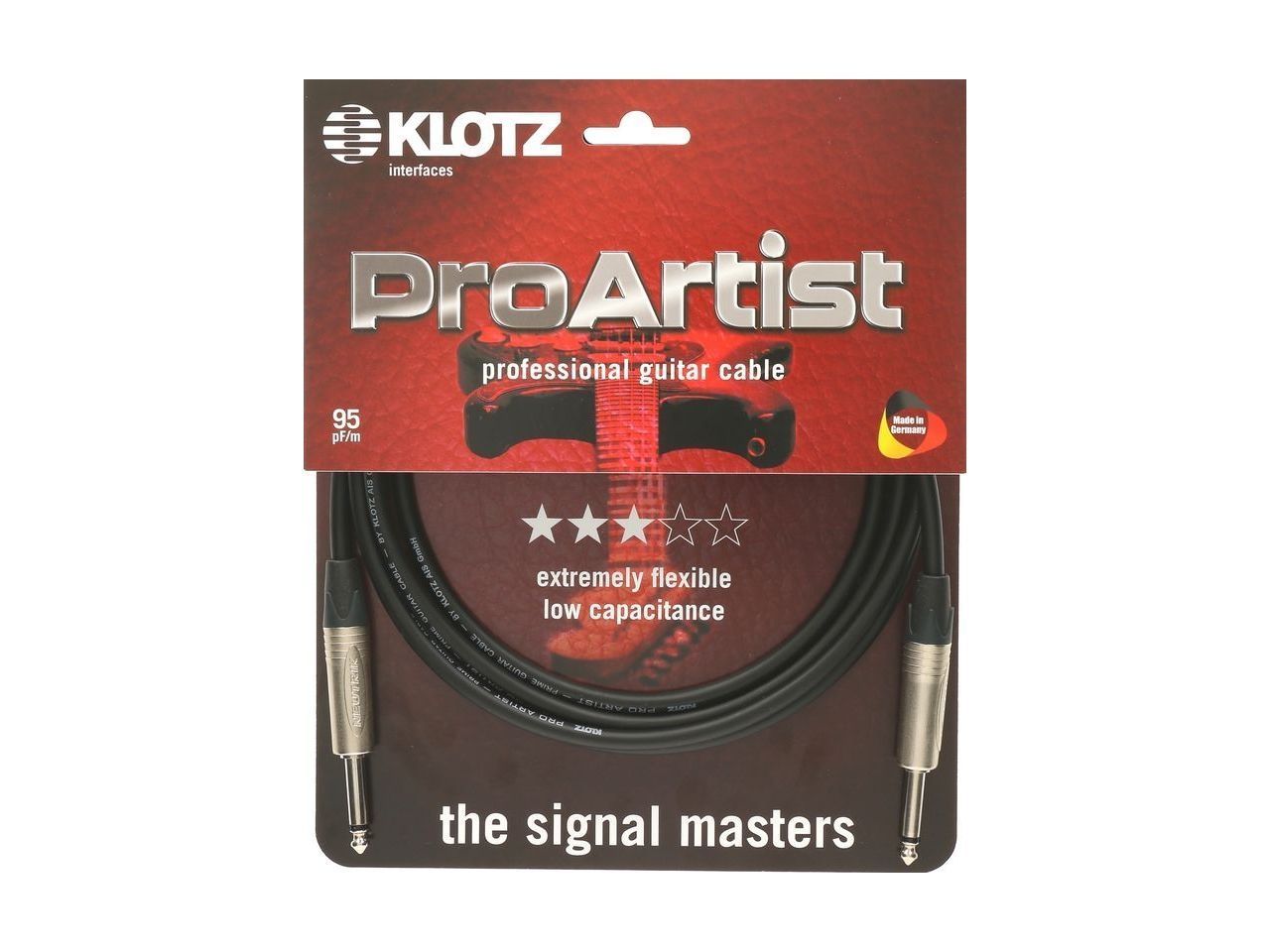 Klotz Gitarrenkabel Pro Artist 6m, 6,3mm Klinke/Klinke PRON060PP