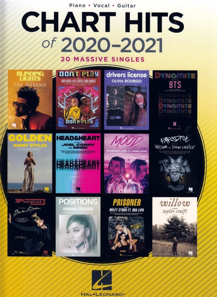 Noten Chart hits of 2020-2021 - HL 364893 Piano Vocal Gitarre Gesang