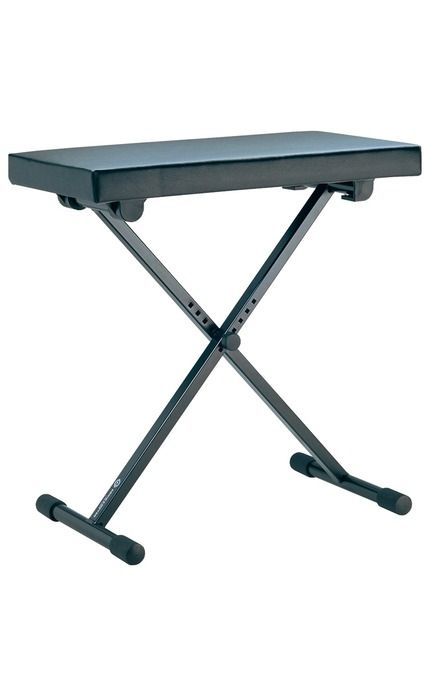 K&M 14065 Keyboardbank, 35,00 - 58,50 cm verstellbar, Kunstleder 54 x 30 cm Sitz_00030505_