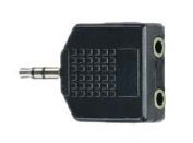 Festadapter 3,5mm Stereoklinkenstecker  2x 3,5mm Stereoklinkenbuchse