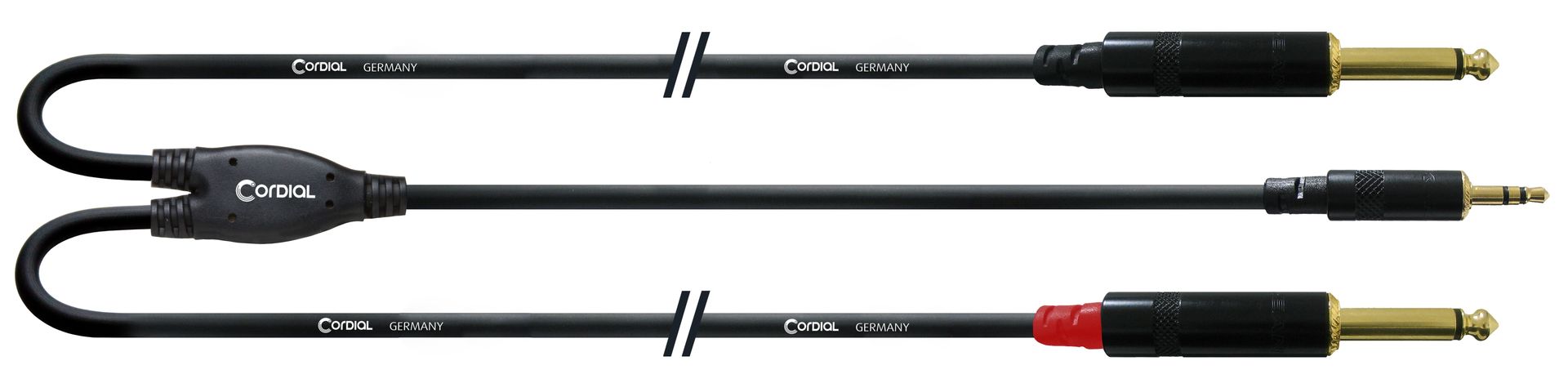Cordial CFY 3 WPP-Long Split, 3m, 3,5mm Stereo Klinke2x 6,3mm Mono Klinke