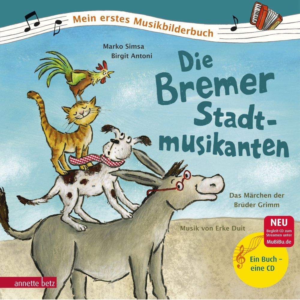 Die Bremer Stadtmusikanten  - Mein erstes Musikbilderbuch mit CD & streamen