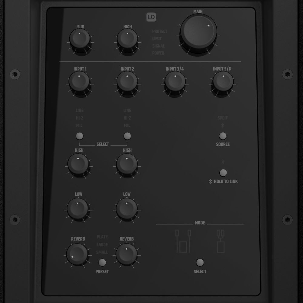 LD Systems DAVE 12 G4X Kompaktes 2.1 PA-System aktiv mit Bluetooth_00051699_